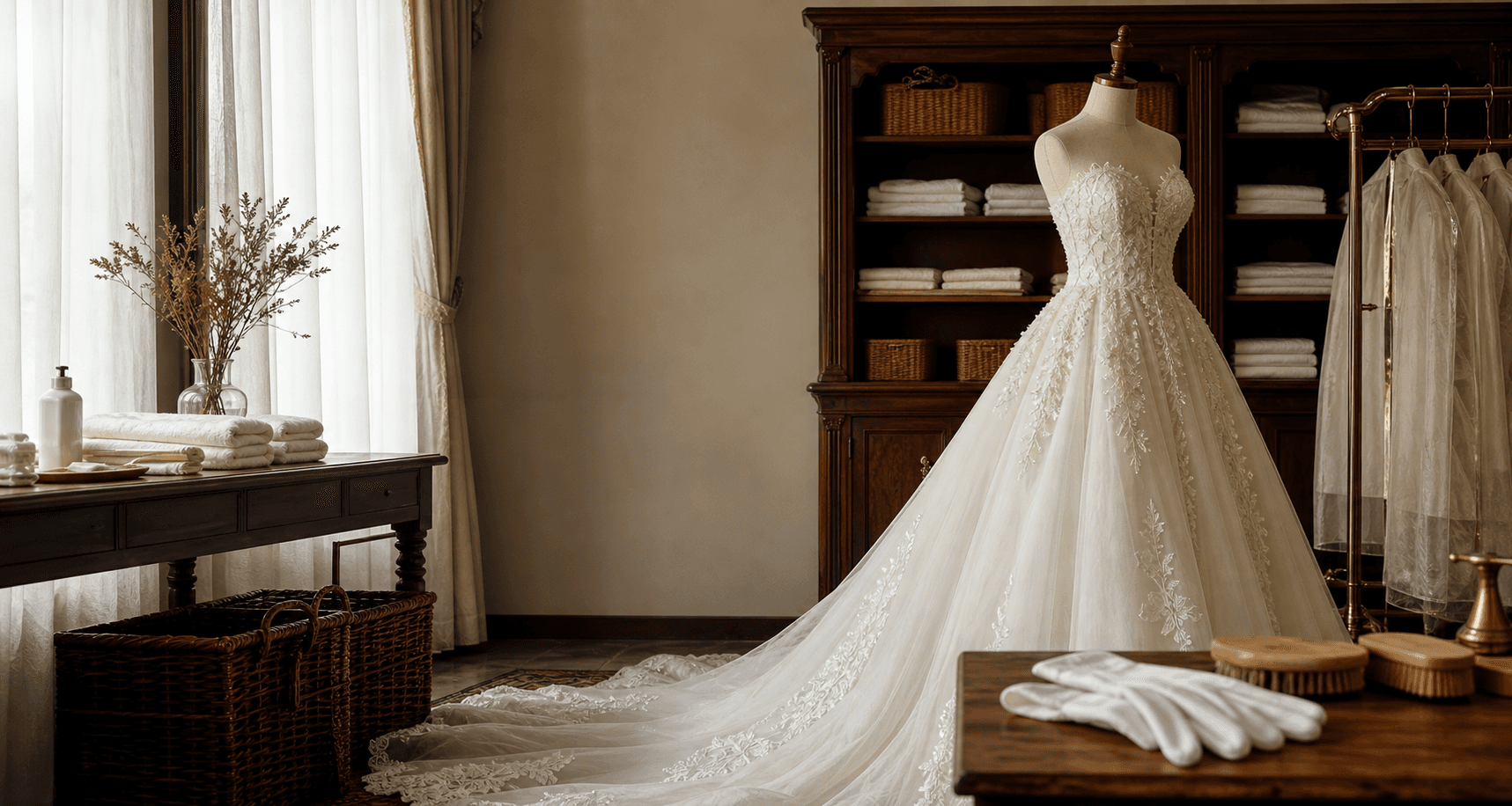 Wedding gown cleaning service